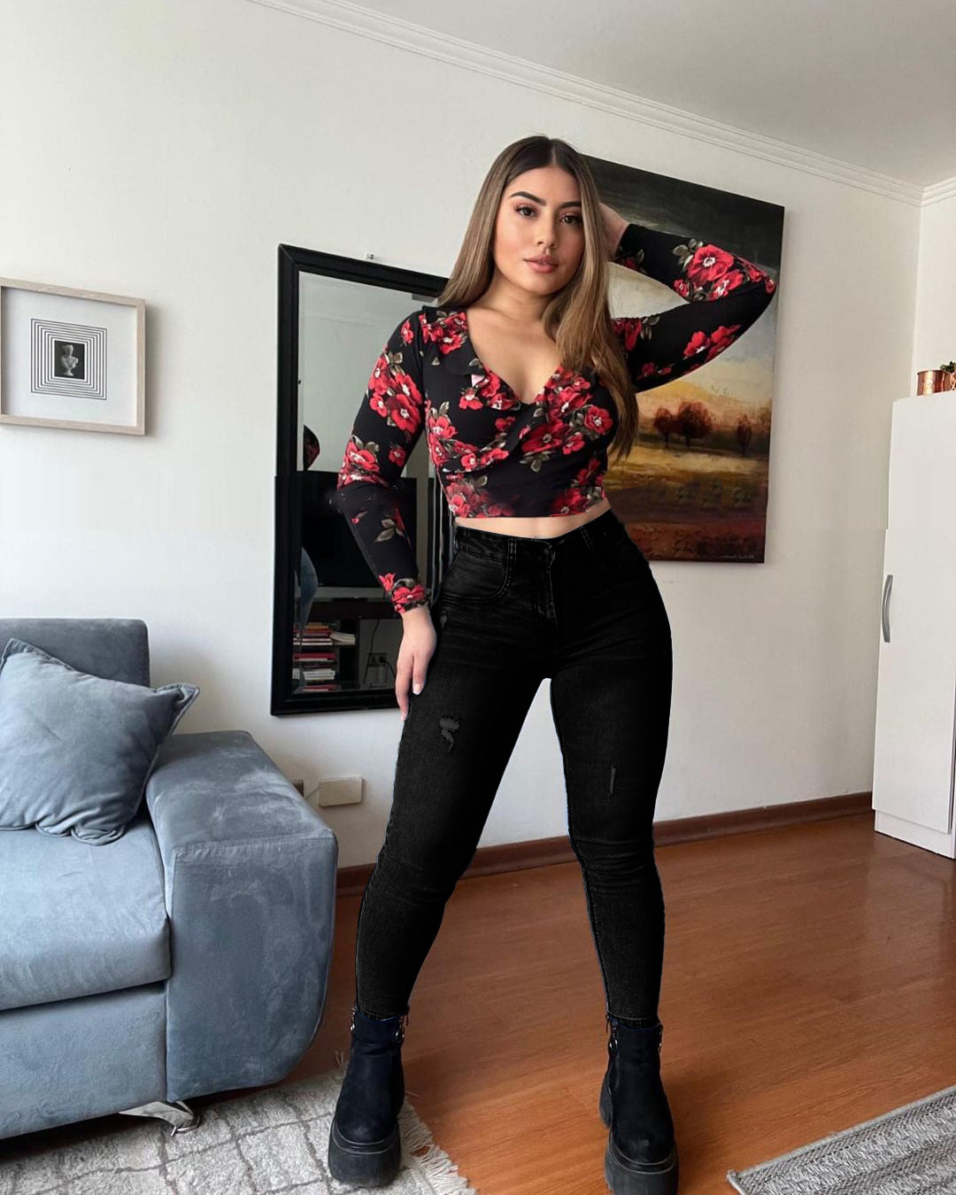 Full Elasticated And Comfortable Push Up High Waist Skinny Jeans