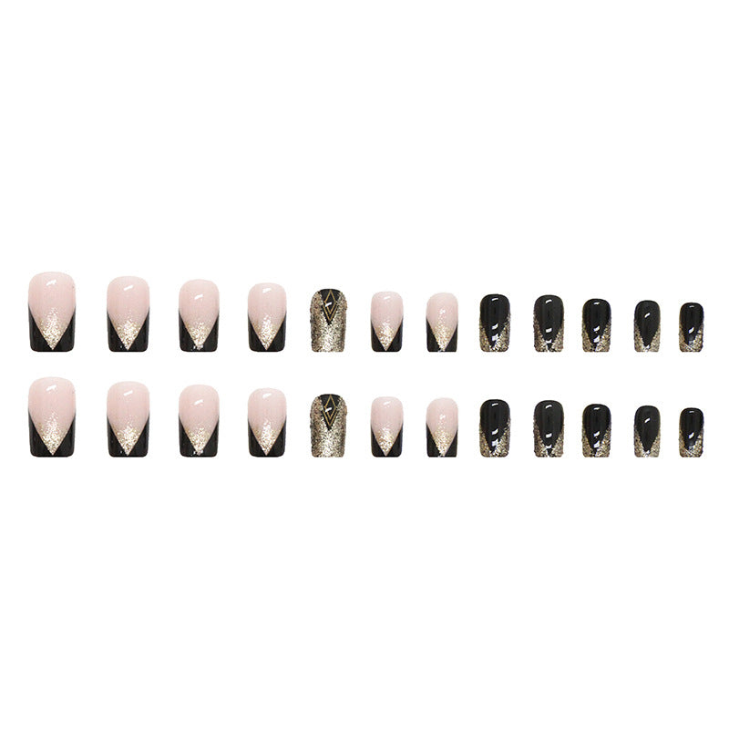Explosive Shiny French Wearable manicure