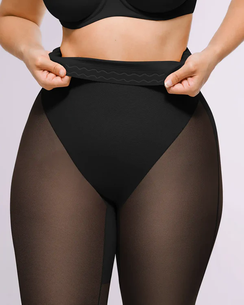 Plus-Size High-Waisted Shaping And Hip-Lifting Capri Pants