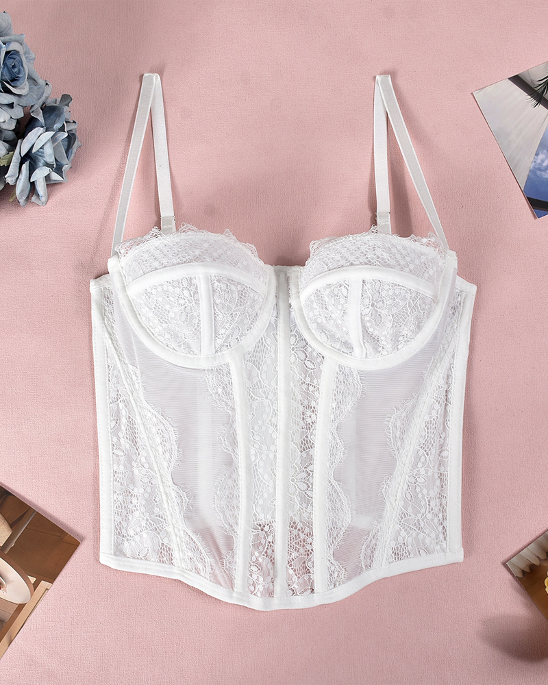 Lace Cutout Camisole Top