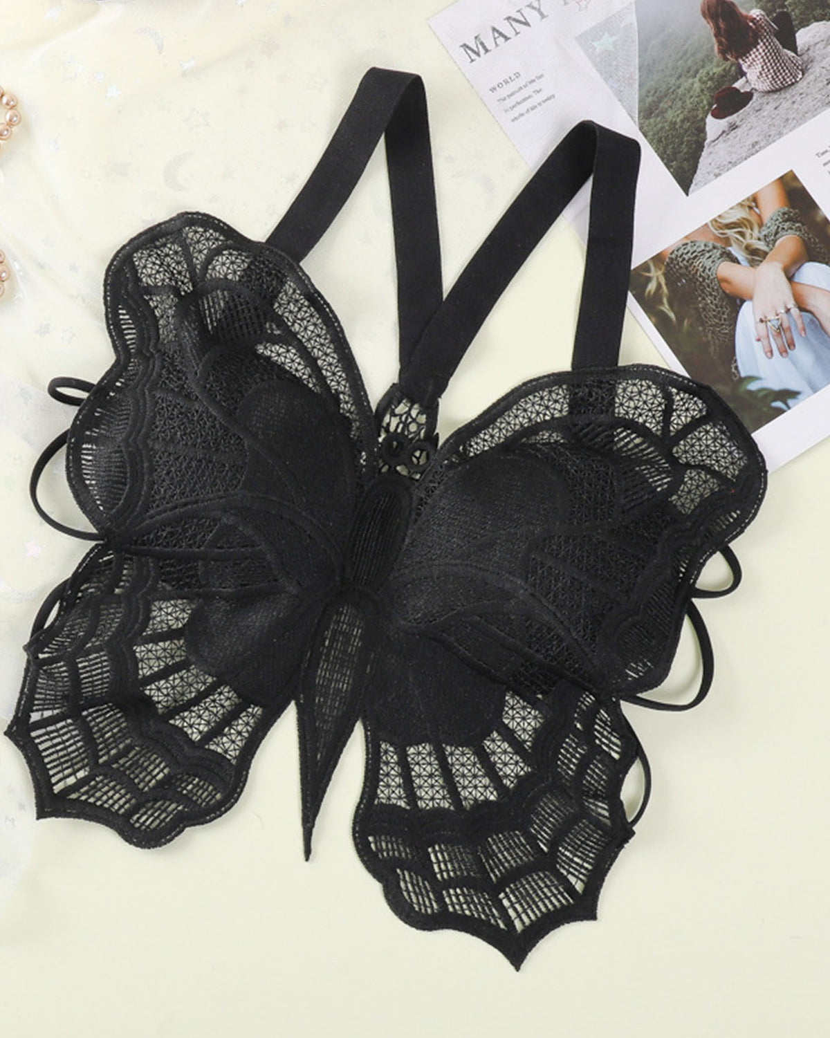 Lace Butterfly Back Can Be Worn Bra