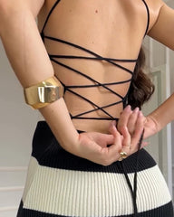 Sleeveless Ribbed Knit Back Lace-up Seamless Tank Dress