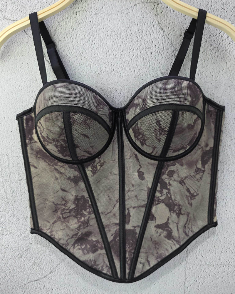 Mesh Suspender Corset