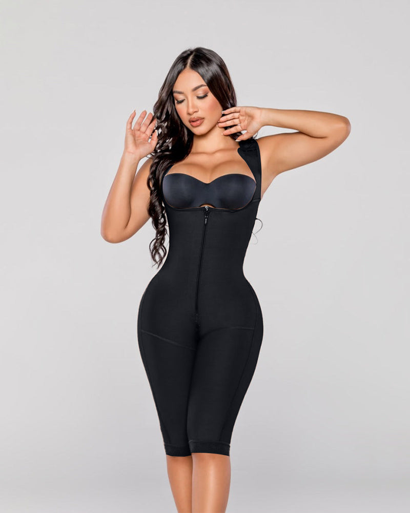 Fajas Shapewear Tummy Control Adjustable Body Shaper with Zipper
