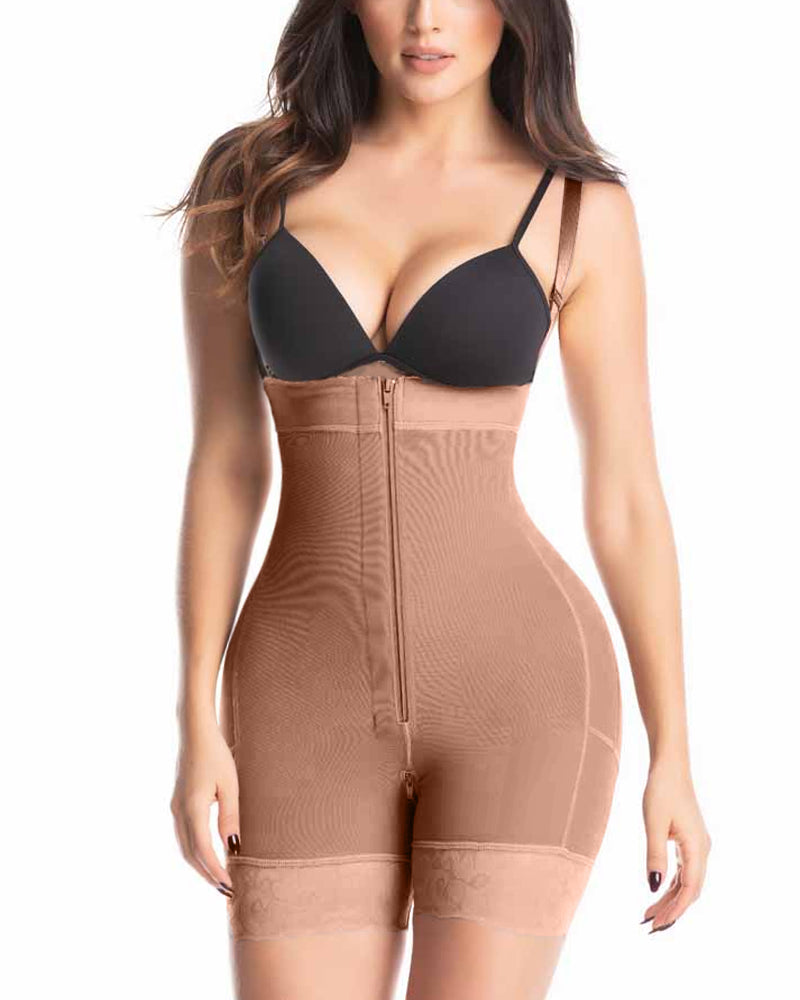 Postpartum Recovery Adjustable Shapewear Slimming Fajas Lace Body Shaper
