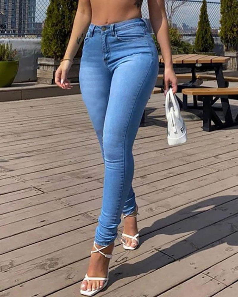 Peach Hip Skinny Jeans