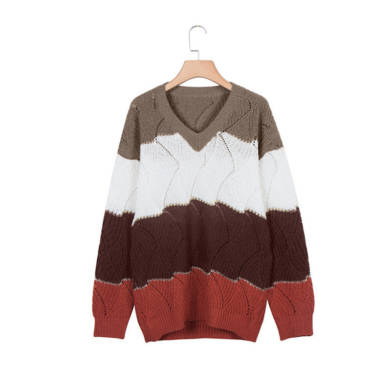 Sweater Fall Amazon Hit Color Long-sleeved
