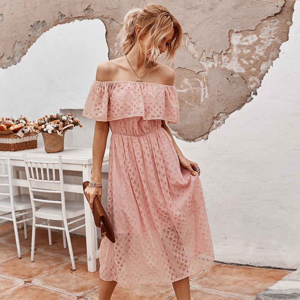 Off shoulder dress cut out dress