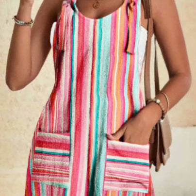 Casual Solid Color Camisole Jumpsuit