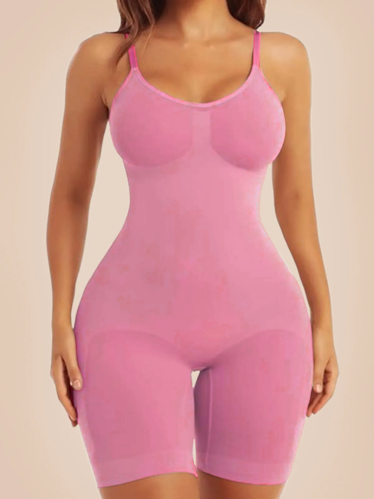 High Elastic Adjustable Strap Bodysuit Tummy Control Thigh Seamless Sculpting Underwear Slimming Bodyshaper