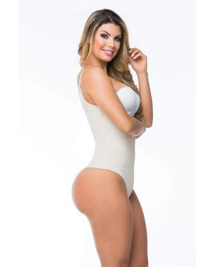 Shapewear Bodysuit Adjustable Shoulder Straps Zipper Control Body Shaper Fajas