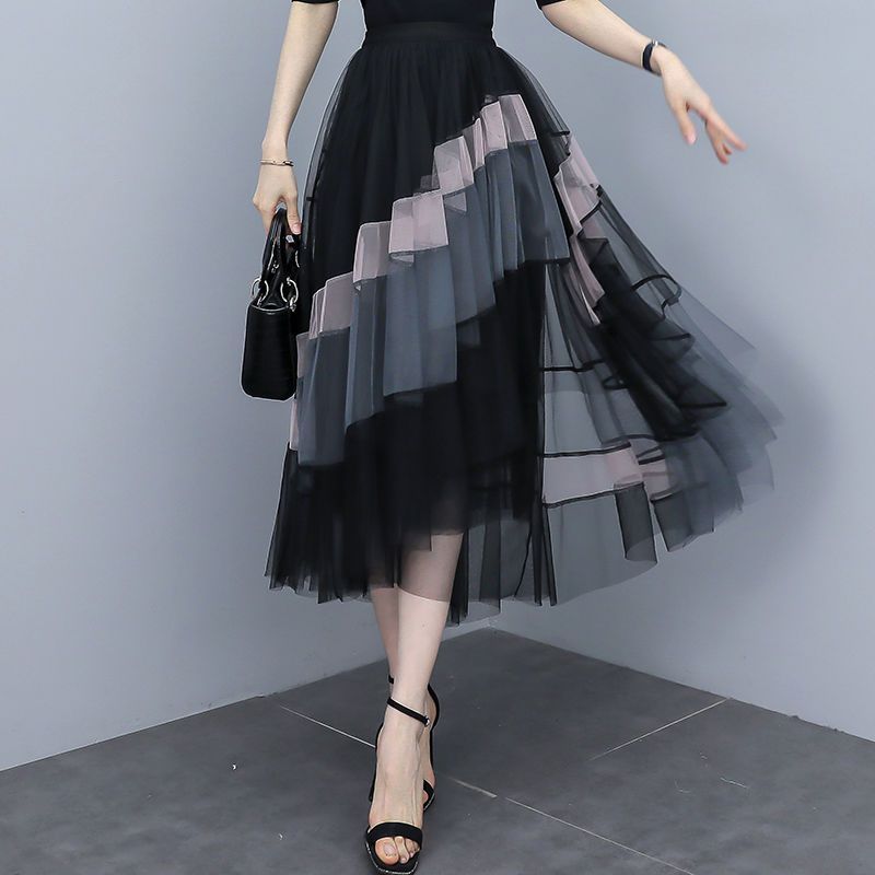 Adult Lady Like Woman Western Style Youthful-looking Lightly Mature Tulle Skirt