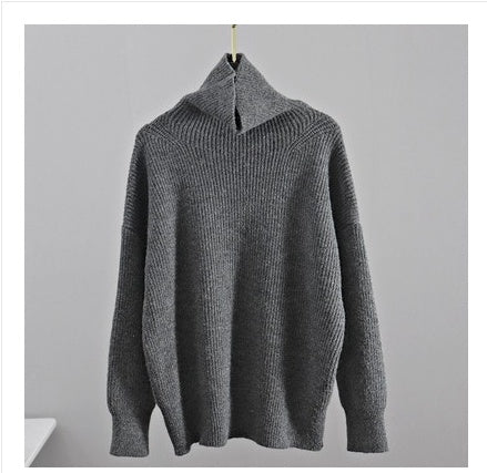 Cashmere Sweater Turtleneck Pullovers Top Solid