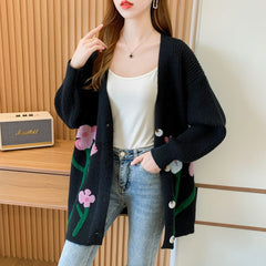 Knitted Cardigan Top Women