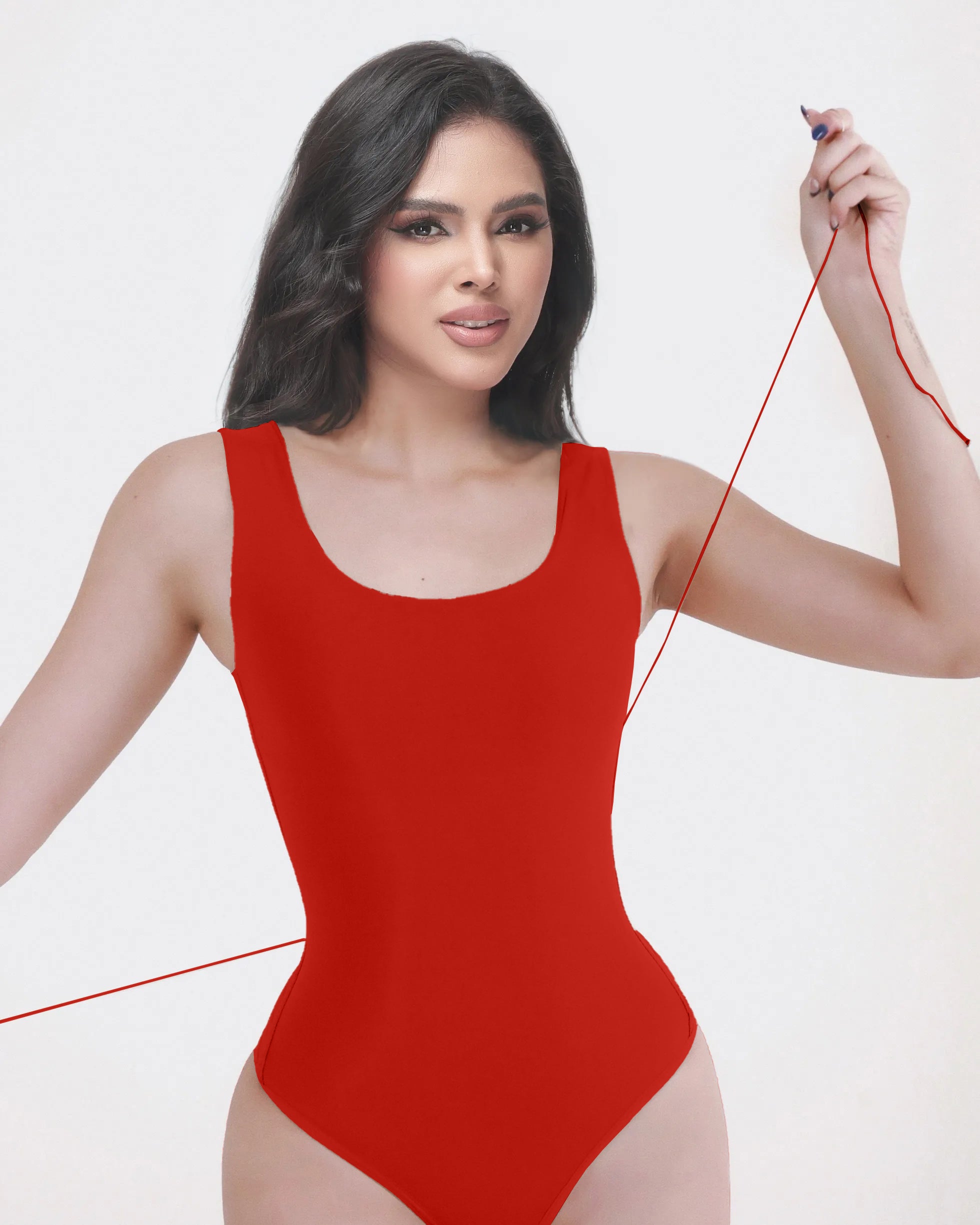 Back Lace-up Seamless Tummy Control Bodysuit