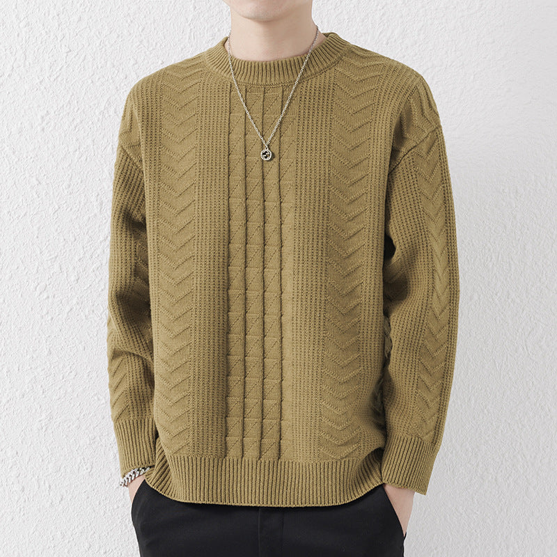 Men's Round Neck Knitted Sweater