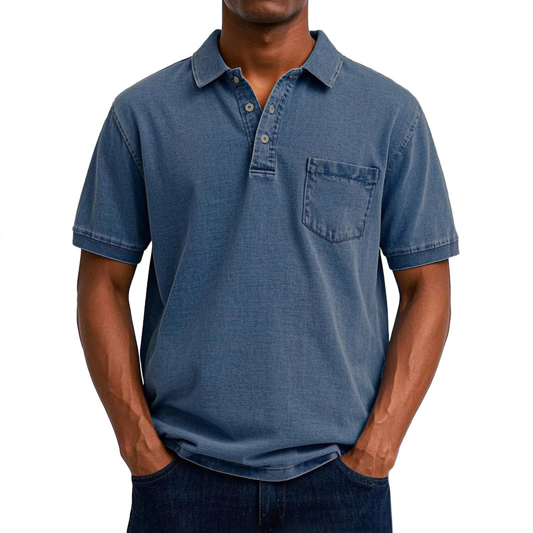 Plus Size Printed Men's Loose Trendy Short Sleeve Shirt