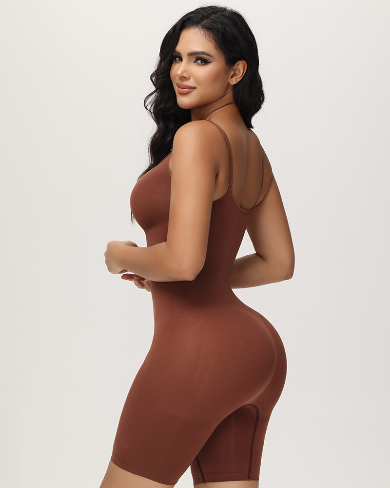 High Elastic Adjustable Strap Bodysuit Invisible Butt Lifter Tummy Control Shapewear Open Crotch Thigh Slimmer Bodyshaper