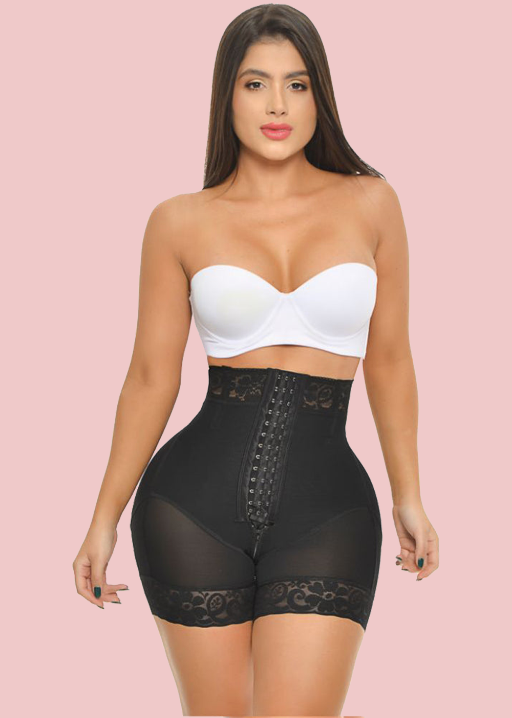 High Waist Push Up Short With 3 Rows Of Snaps And Enhancement Bootylicius