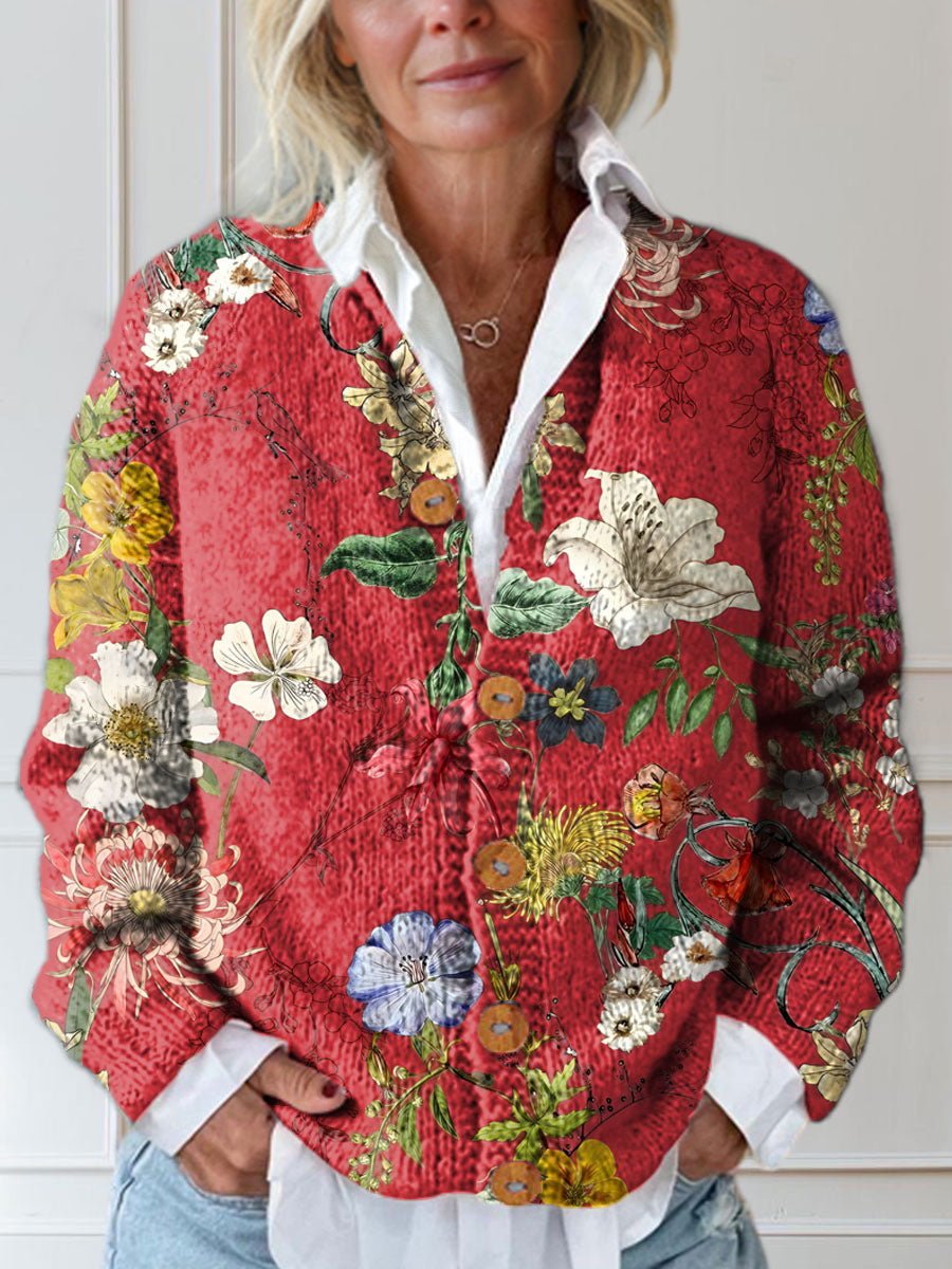 3d Printed Wear Cardigan Knitted Coat