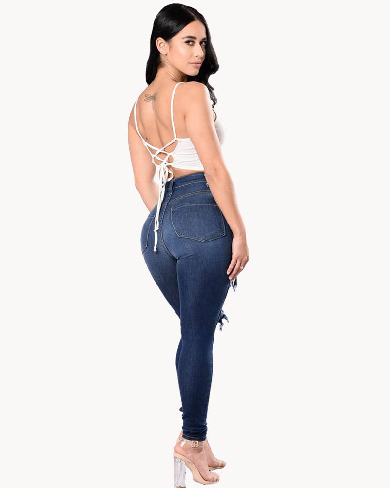 Ripped Denim Pants