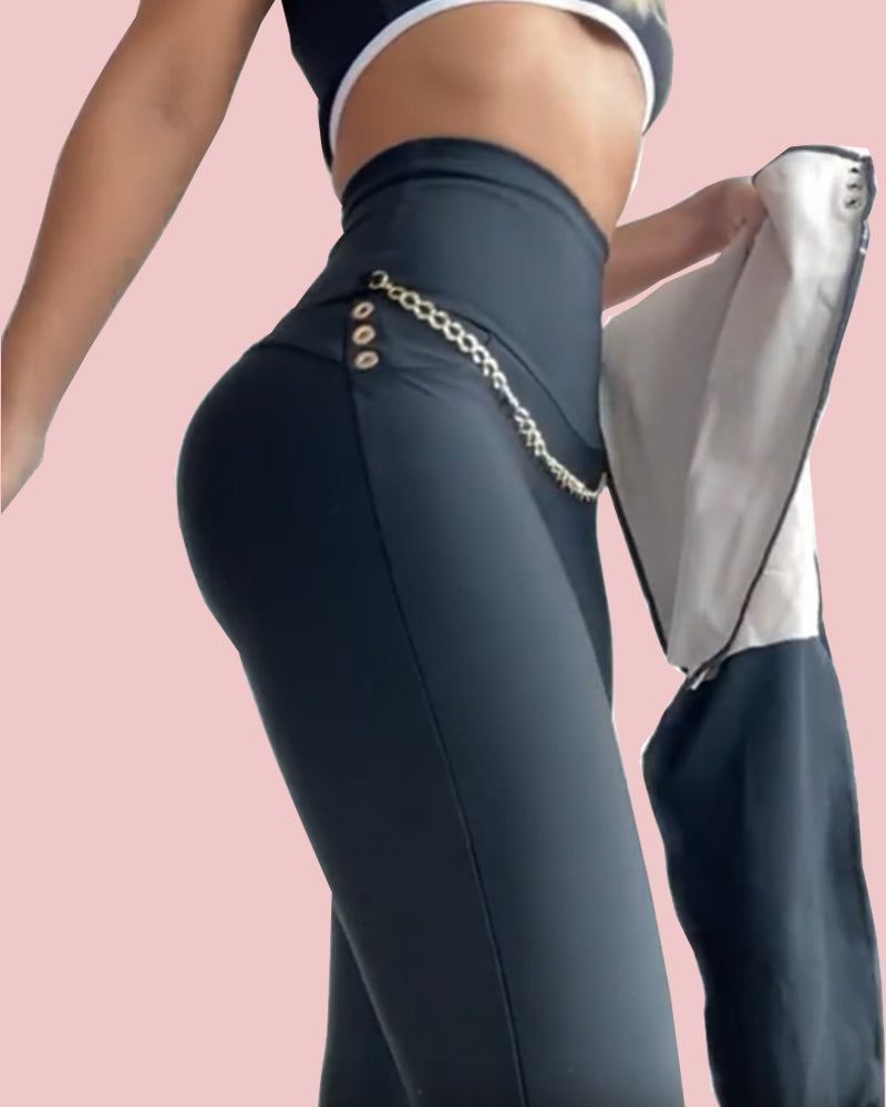 High Waist Butt Lifter Black Leggings