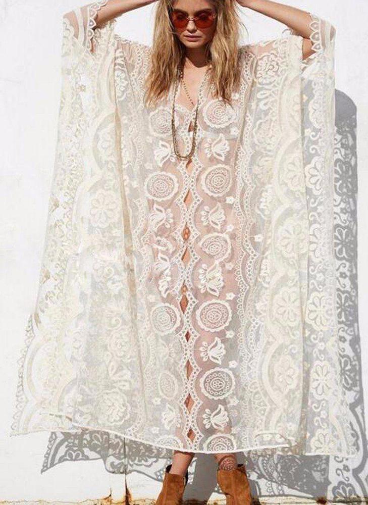 Hippie Boho Lace Beach Party Dress