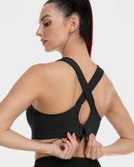 High Impact Full Coverage Plus Size Sports Bra-Black