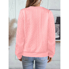 Textured Half Zip Pullover Tops Casual Long Sleeve Crewneck Sweatshirts