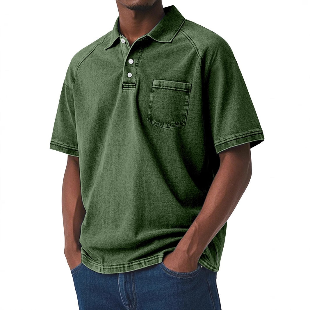 Plus Size Printed Men's Loose Trendy Short Sleeve Shirt