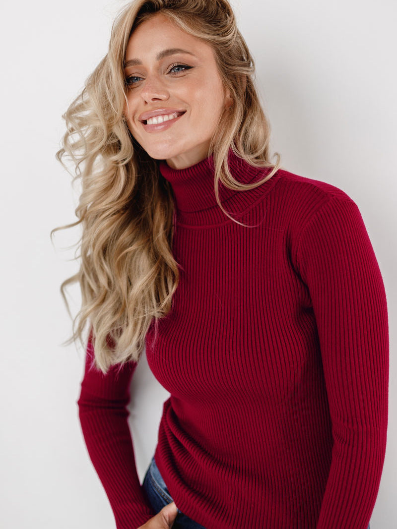 Turtleneck Sweaters Bottoming Shirt And American