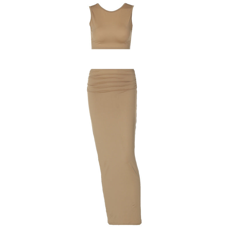 Tank Tops Long Skirts Party Dresses Two Piece Matching Sets