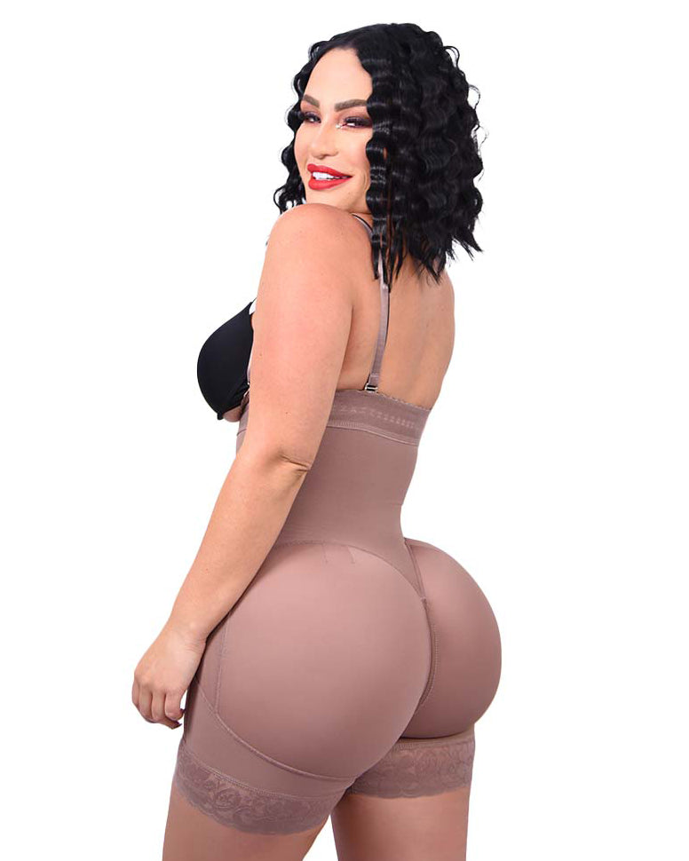 Tummy Control Butt Lifter Thigh Slimmer Shapewear Plus Size Faja Crotch with Zipper