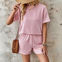 Loose Casual Short-sleeved Shorts Suit Women