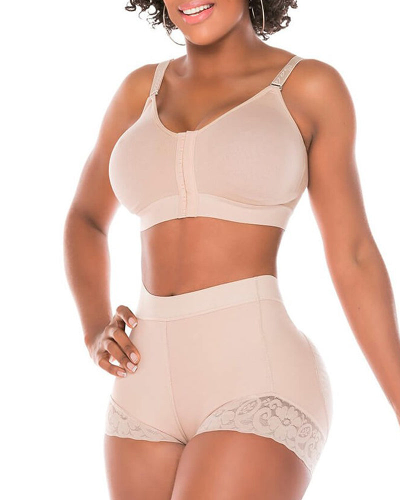 High Waist Hip Enhancer Shapewear Tummy Control Lace Body Shaper