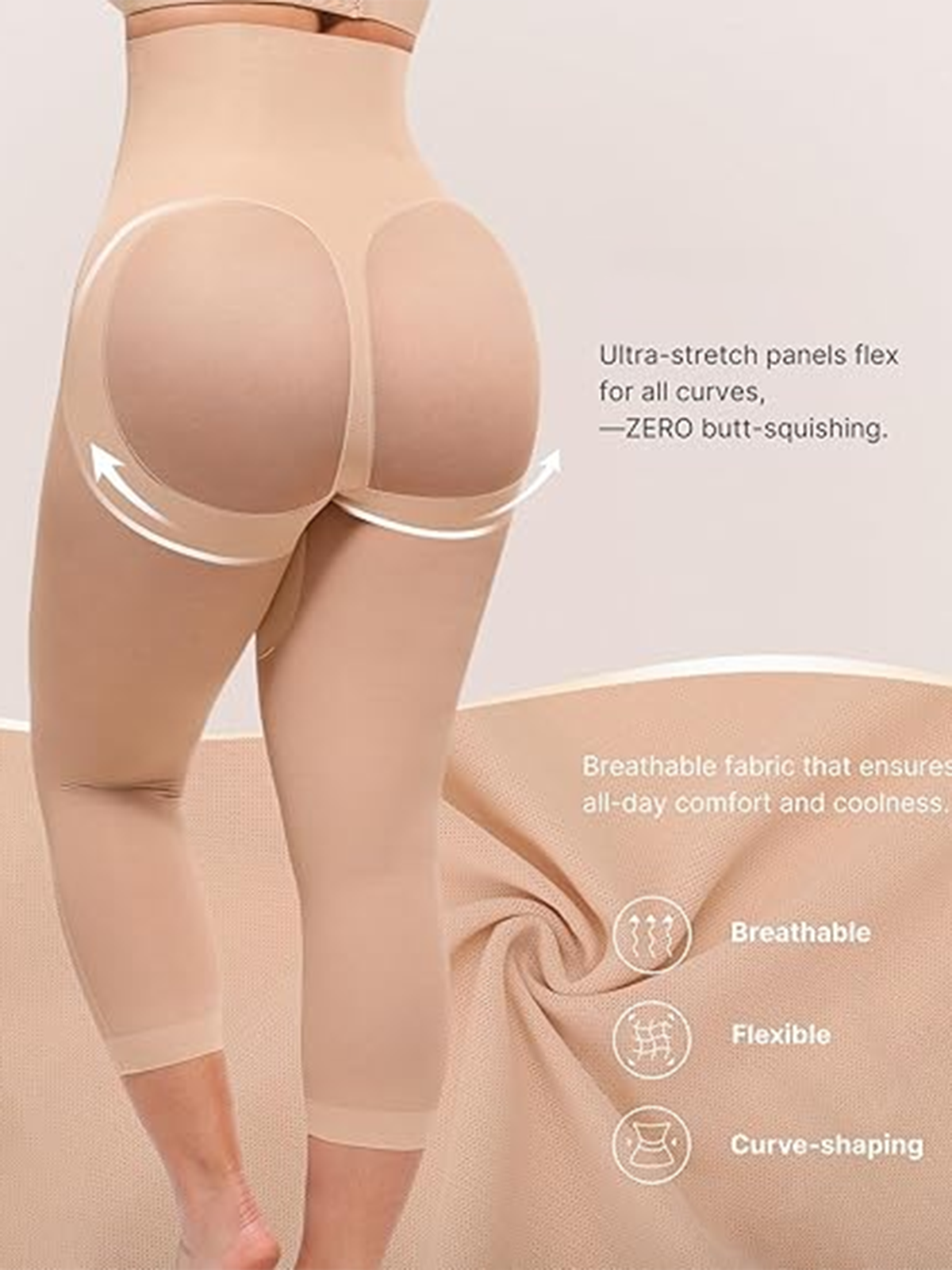 Seamless Tight Shaping Hip Lifting Capri Pants