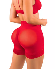High Waist Lace Trim Butt Sculpting Short