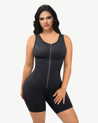 Workout Zipper Control Compression Jumpsuit: Streamlined Comfort and Style