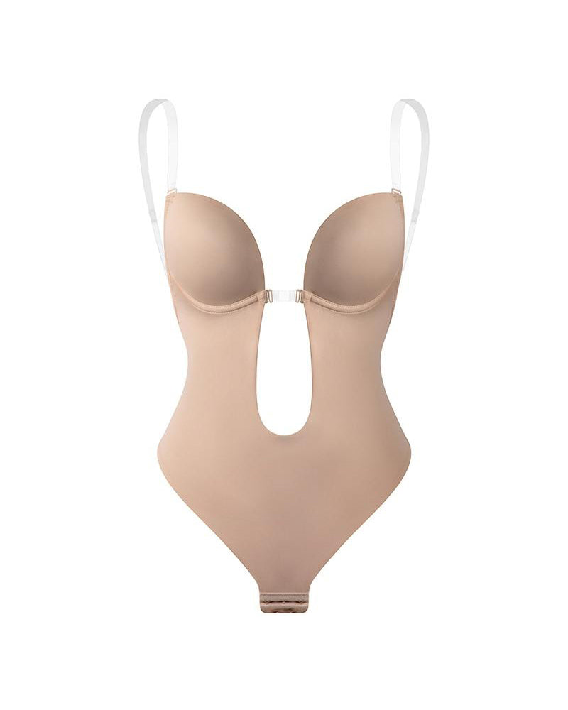 Plunge Bra Thong Body Suit