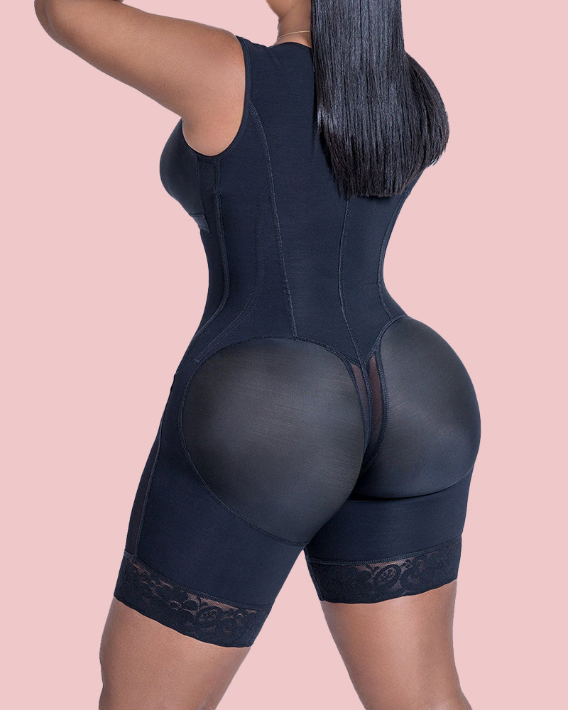 Full Body Shapewear For Tummy Control Hook And Eye Closure Adjustable Breast Support Bodyshaper