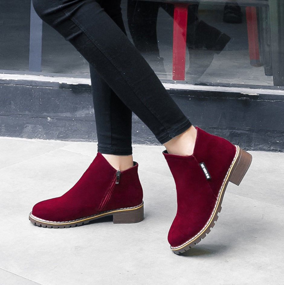 flat-soled boots
