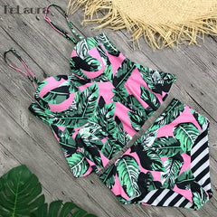 Bikini Swimwear Push Up Swimsuit High Waisted Bathing Suit Floral Biquini Two Piece Bikinis Tankini Beachwear