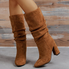 High Heel Slip-on Boots