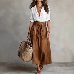 Casual Skirt And Shirt Two-Piece Set