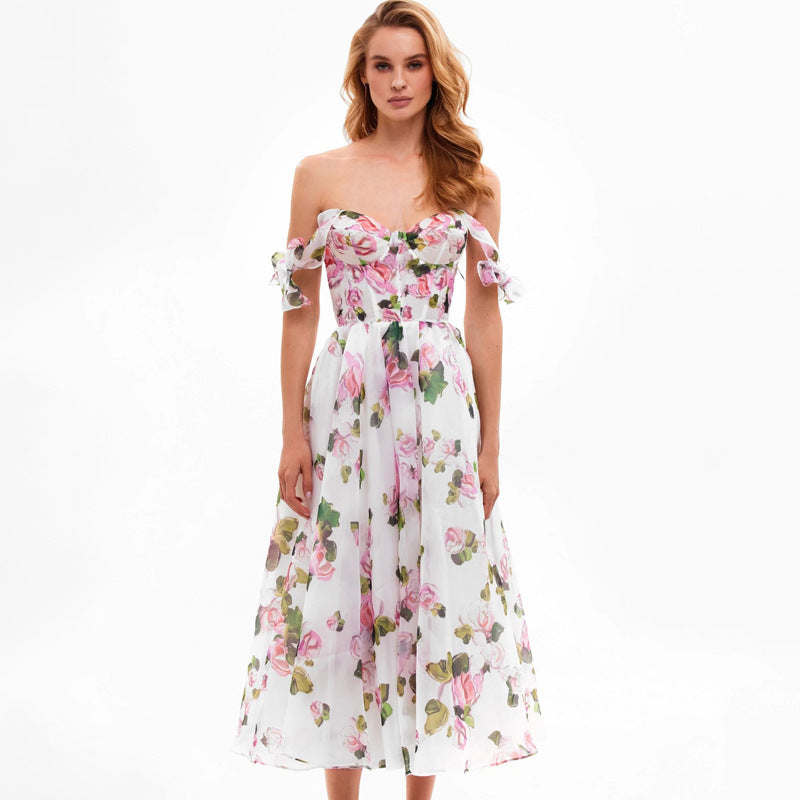 Fall Style High-end Shoulder Strap Suspender Skirt For Women