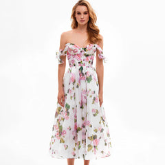Fall Style High-end Shoulder Strap Suspender Skirt For Women