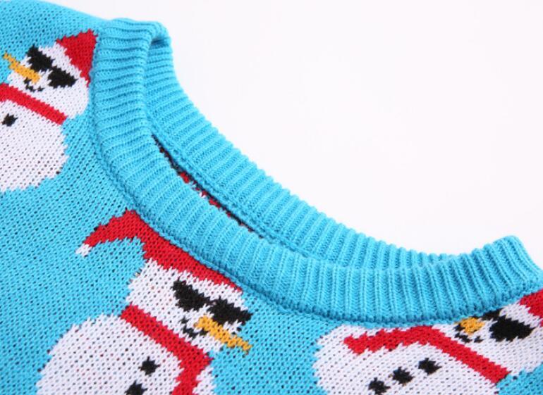 Long Sleeve Cute Snowman Christmas Sweater