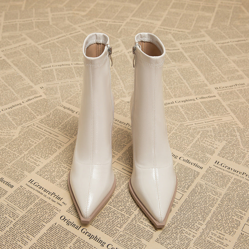 And White Skinny Boots Boots