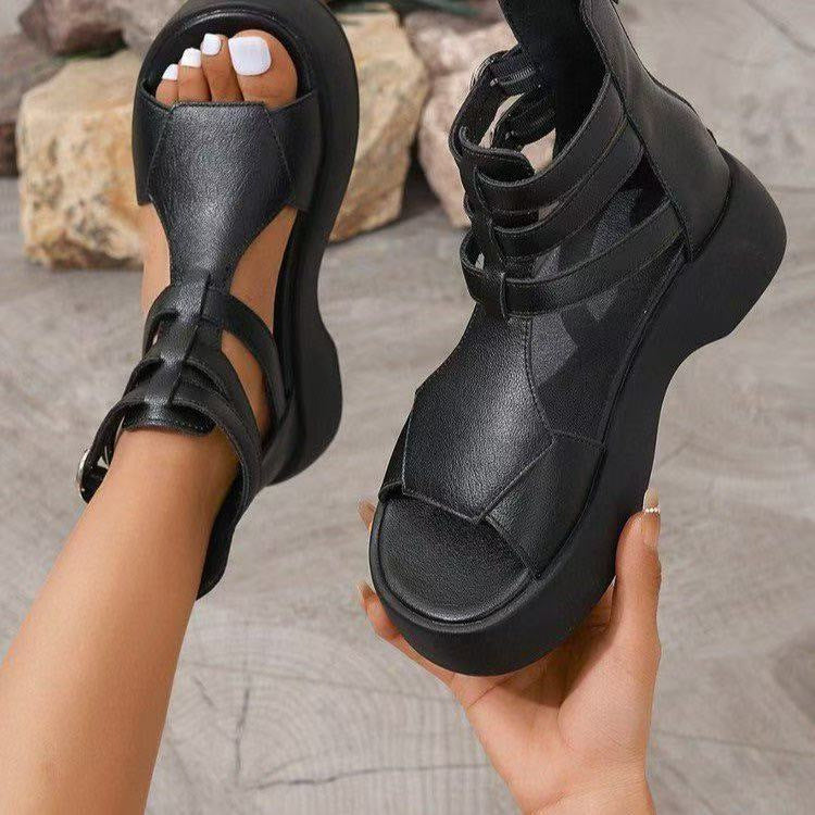 Roman Sandals Sandals Spring And Flat Heel Muffin Women