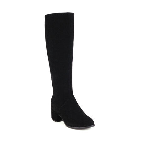 Matte All-Match Retro Chunky Mid-Heel Womens Boots
